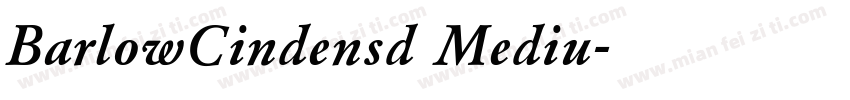 BarlowCindensd Mediu字体转换